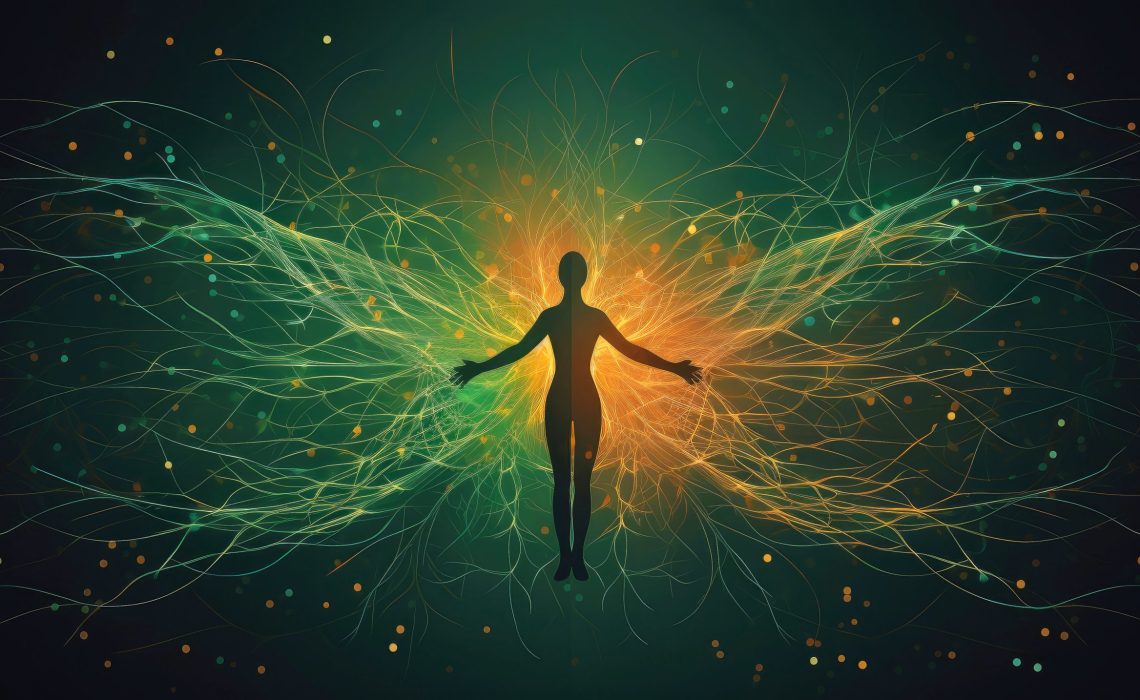 Psychic waves experimentation, psychedelia, and bold mental, emotional, and spiritual journey, journey into wellness with psychic waves, Generative AI illustration
